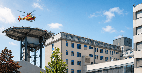 Brüderkrankenhaus Trier mit Hubschrauberlandeplatz